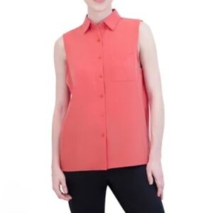 GAIAM Women's Coral Sleeveless Blouse Size Small Lightweight Stretch Woven